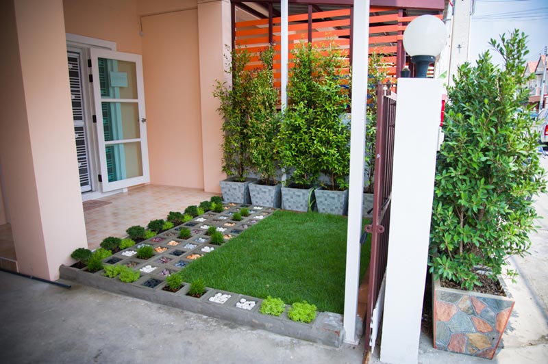 จัดสวนหน้าบ้านทาวน์เฮ้าส์