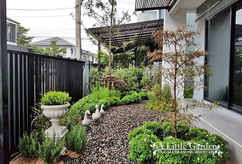จัดสวนหย่อมรอบบ้าน งบ 80,000 บาท